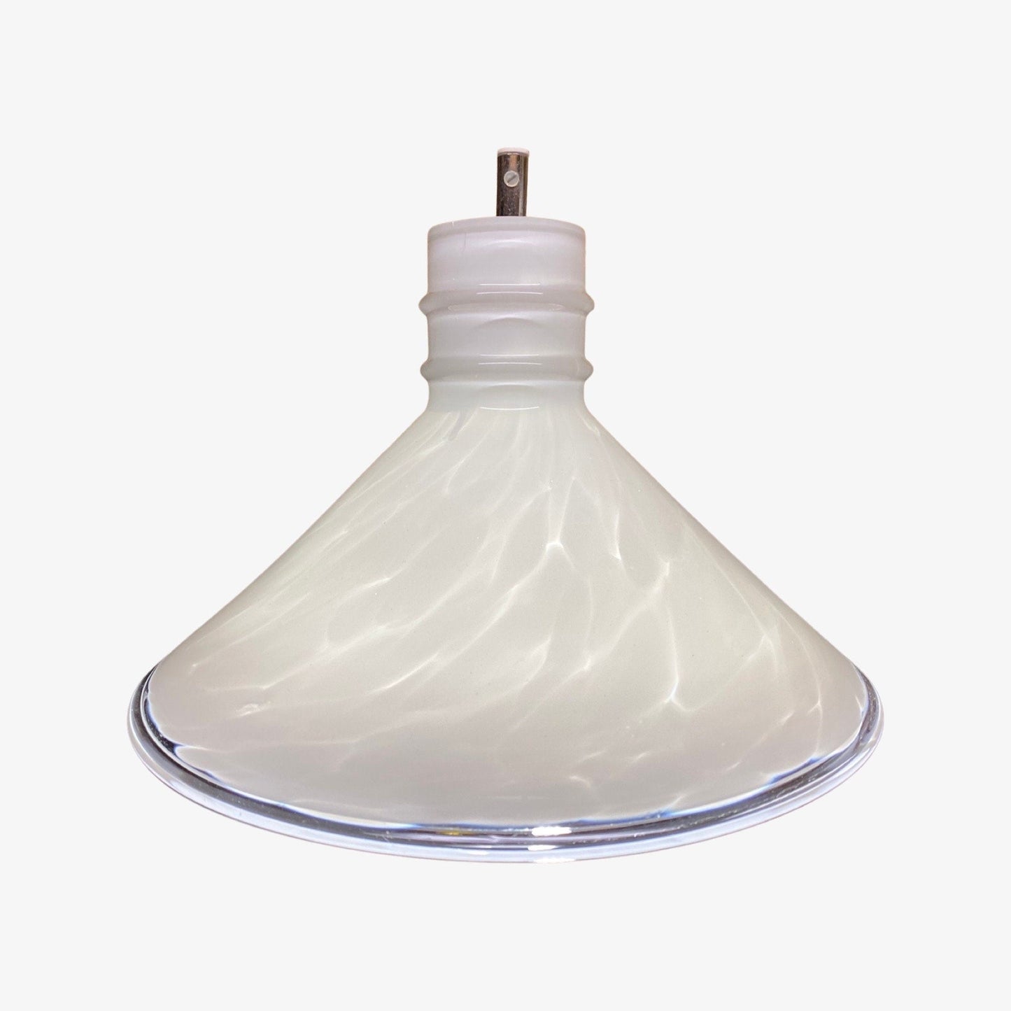 1960s Alabaster Glass Pendant Lighting | Vintage Murano Glass Hanging Lamp From Denmark | Scandinavian Modern Lighting \ EL-LIGHT - FancyVintage.nl -