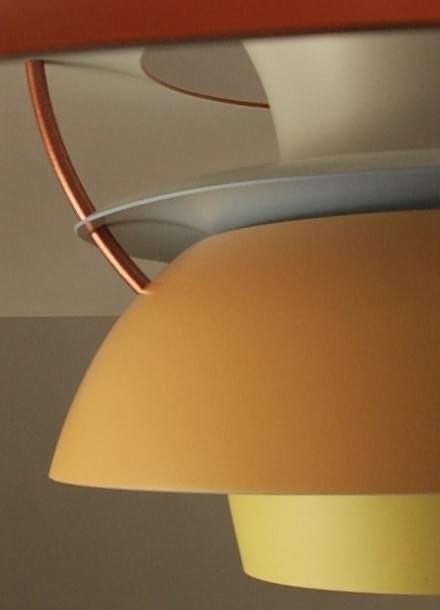 2x Vintage Orange Louis Poulsen PH5 Pendant Lights | Vintage 1970's 'Shades of Orange' | Mid century modern design by Poul Henningsen - FancyVintage.nl -