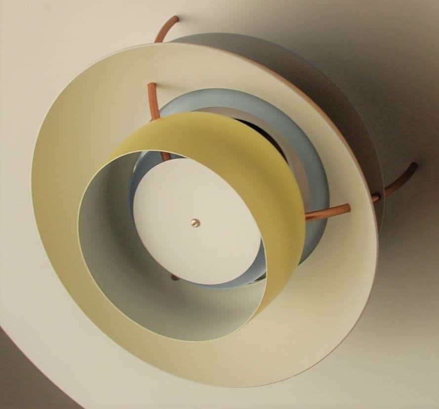 2x Vintage Orange Louis Poulsen PH5 Pendant Lights | Vintage 1970's 'Shades of Orange' | Mid century modern design by Poul Henningsen - FancyVintage.nl -