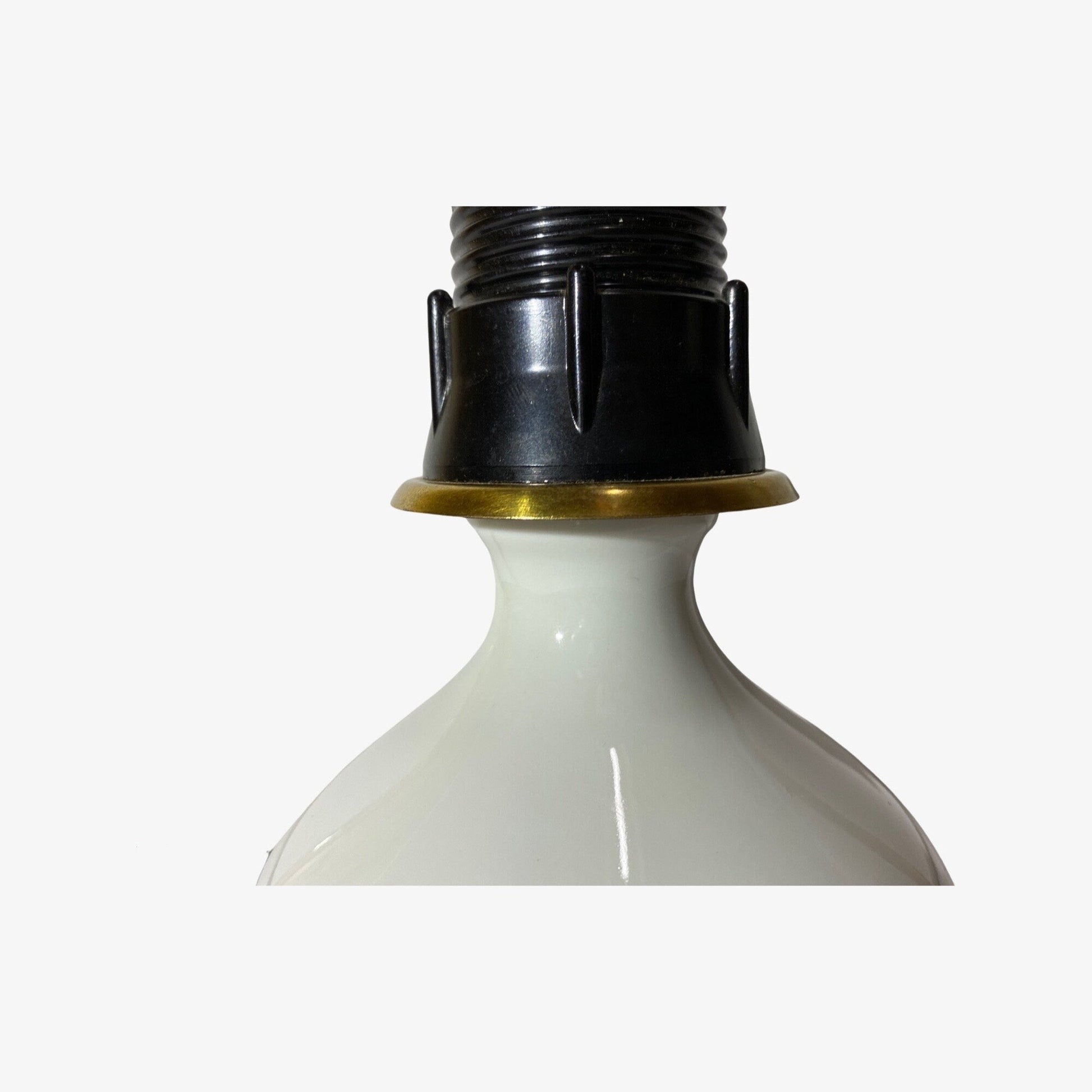 60s Handmade Ceramic Lamp From Denmark | White Ceramic Vintage Pottery - Mid Century Modern Lighting - VIntage Table Light - Retro Desk Lamp - FancyVintage.nl -