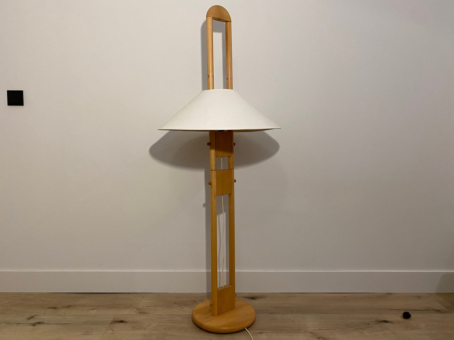60s Danish Vintage Floor lamp from +LYS | Mid Century Modern Lighting OAK Wood Floor Lamp | Scandinavian Retro Design Floor Lamp