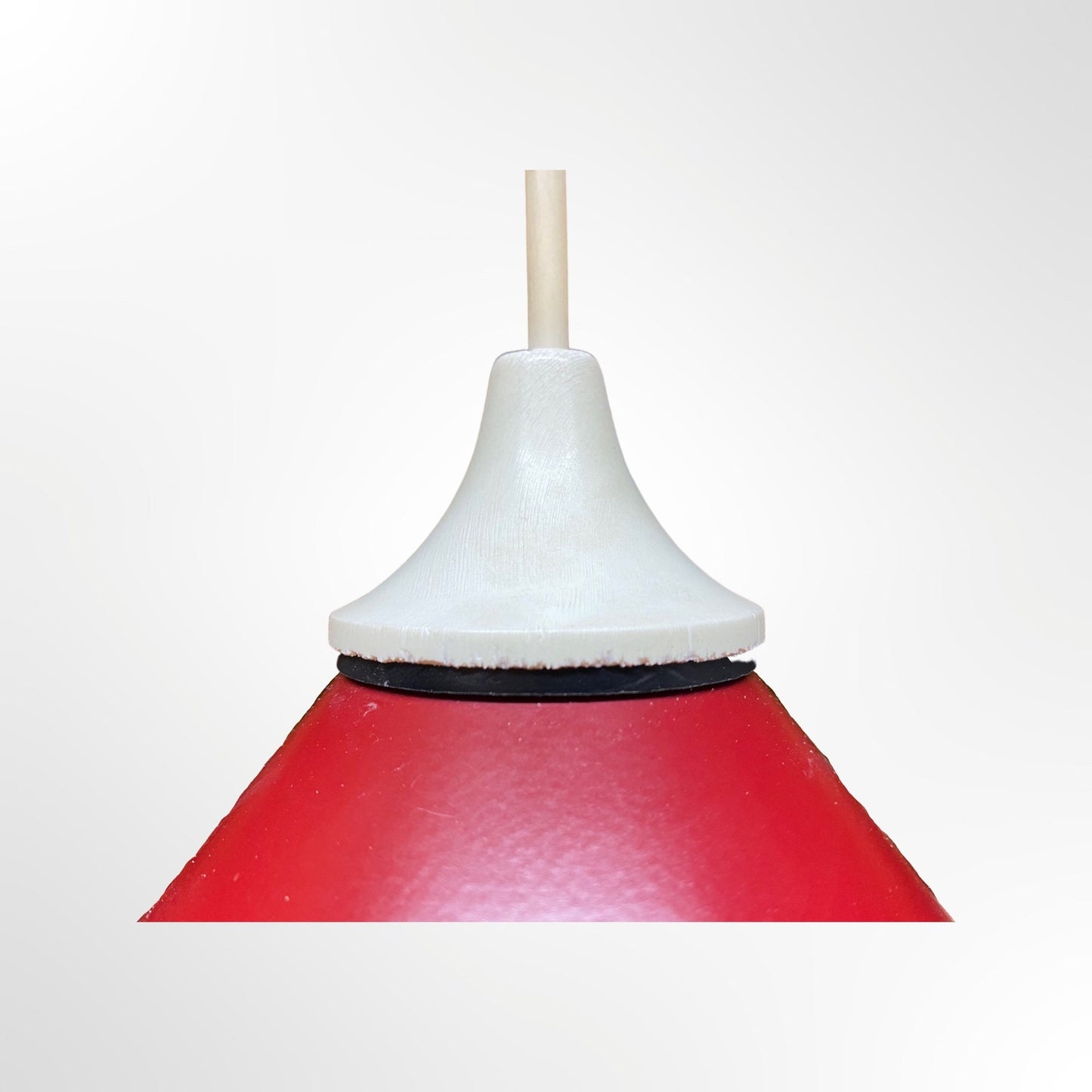 1960s Red Scandinavian Pendant Light - Vintage Hanging Lamp From Denmark -  Scandinavian Modern Vintage Lighting | Width: 9.8 inch / 25 cm