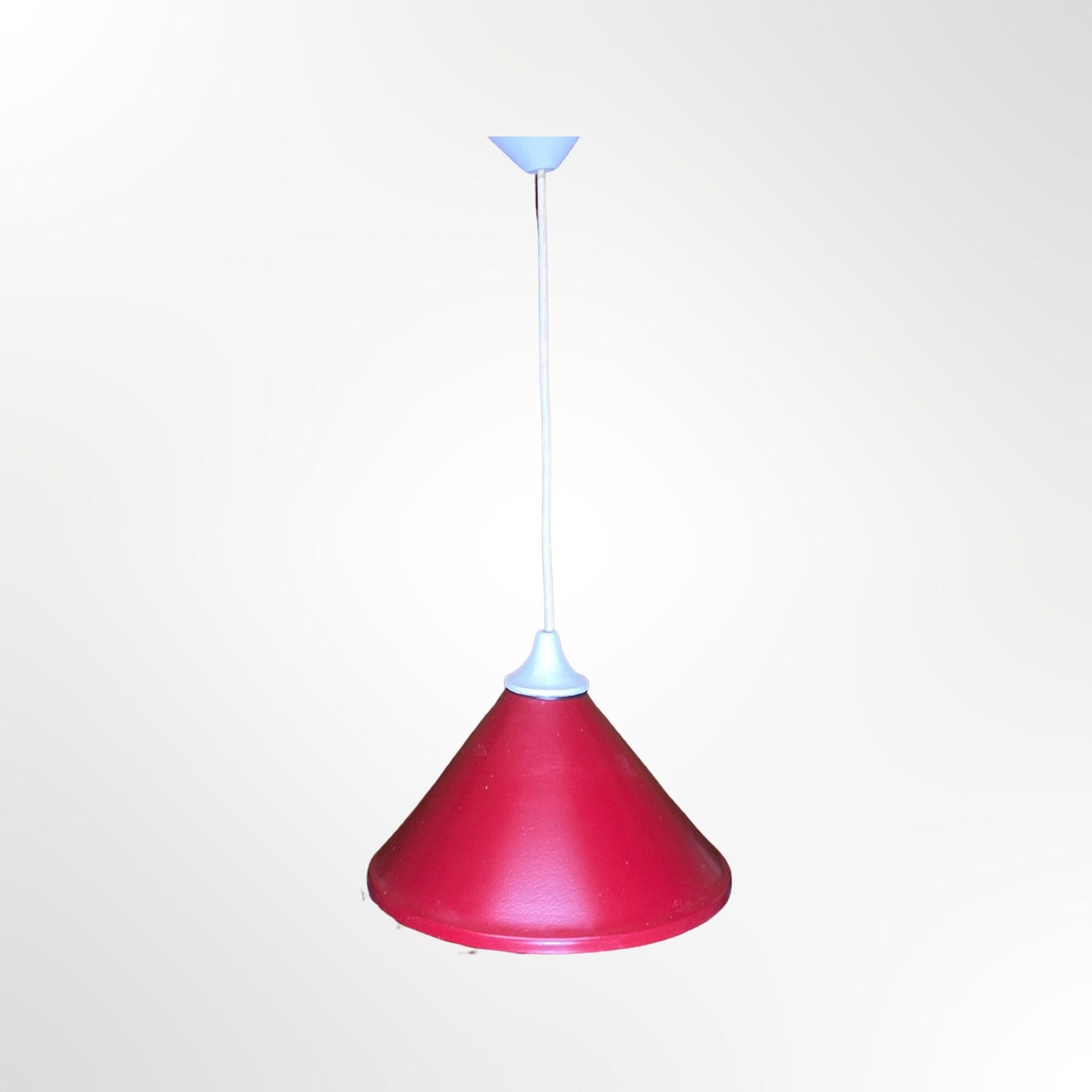 1960s Red Scandinavian Pendant Light - Vintage Hanging Lamp From Denmark -  Scandinavian Modern Vintage Lighting | Width: 9.8 inch / 25 cm