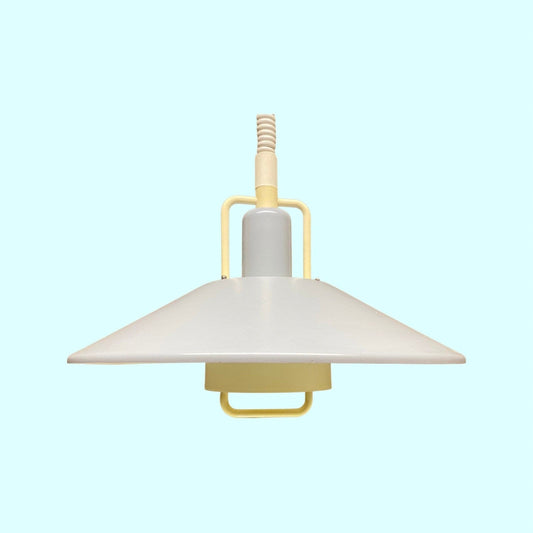 Babyblue Retro Lyskaer Pendant Light With Adjustable Height Wire | Danish Design Vintage Hanging Lamp from the Mid-Century - Scandinavian