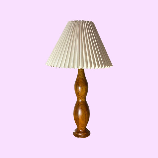 Big Rare Teak Table Lamp From Denmark 1960s | Mid century Modern Vintage Lighting | Vintage Danish Design Desk Lamp | Scandinavian Lighting - FancyVintage.nl -