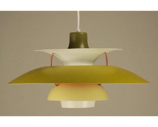 Custom Louis Poulsen PH5 Pendant | Vintage 1970's 'Green/Orange/Yellow' | Design by Poul Henningsen - FancyVintage.nl -