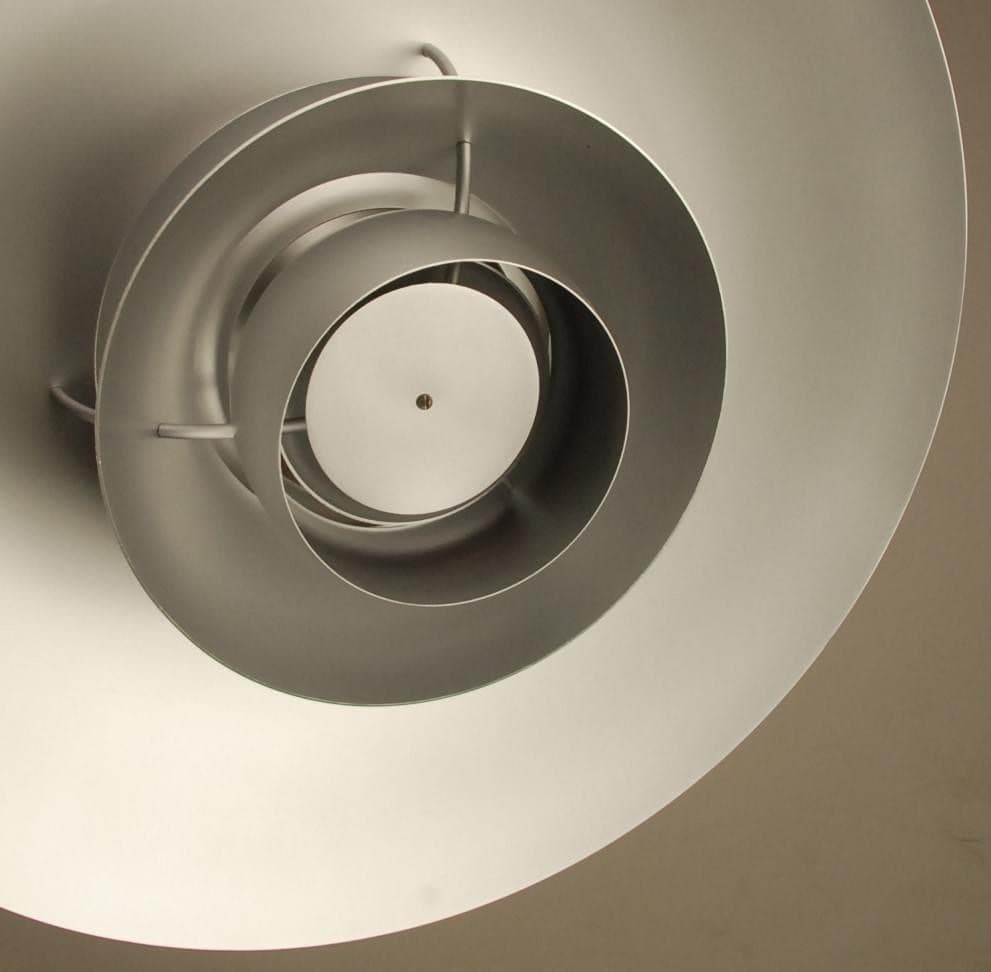 Custom PH5 Louis Poulsen Pendant Lamp designed by Poul Henningsen | Vintage 1970's 'Silver' color - FancyVintage.nl -