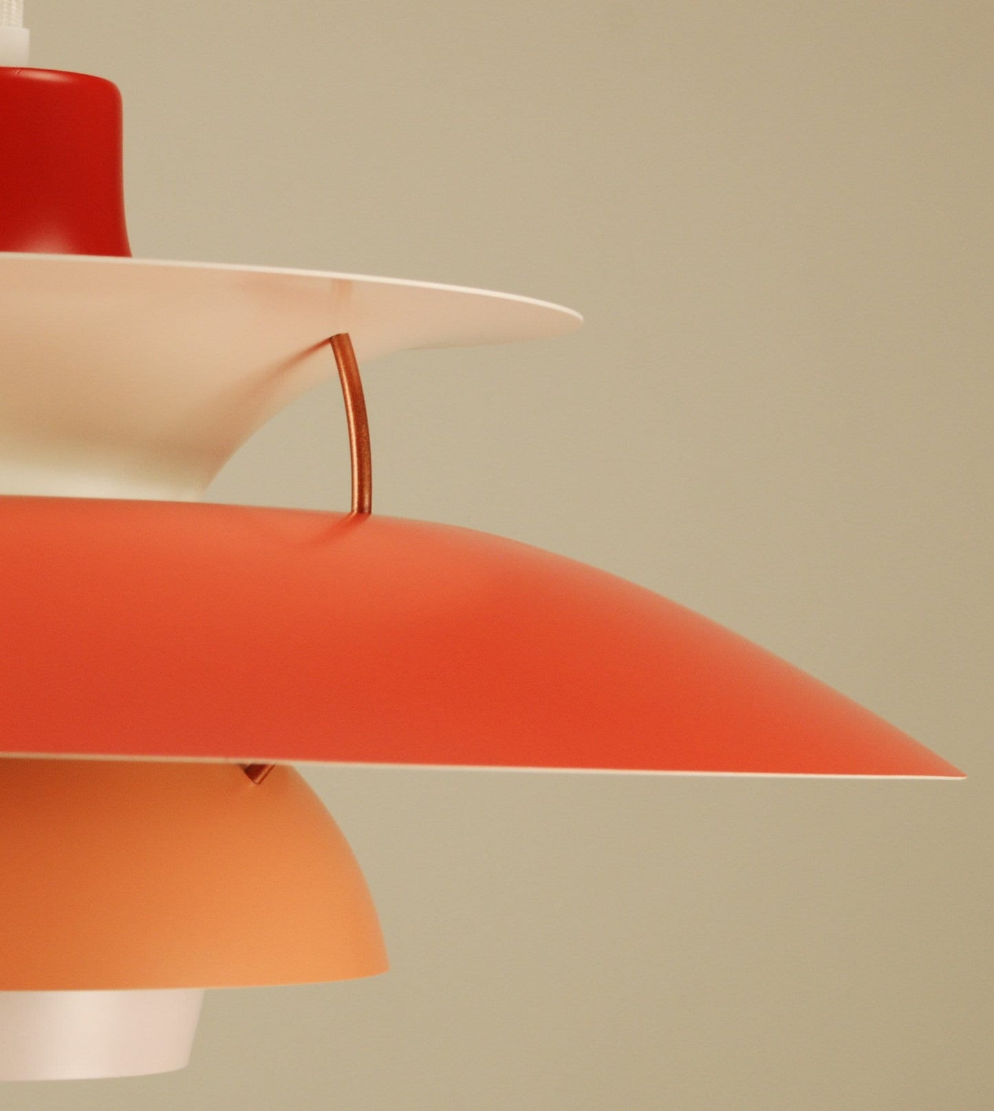Vintage Louis Poulsen PH5 Pendant Lamp | Original Vintage Restored in 'Red/Orange/Light Pink' or choose your custom color! - FancyVintage.nl -