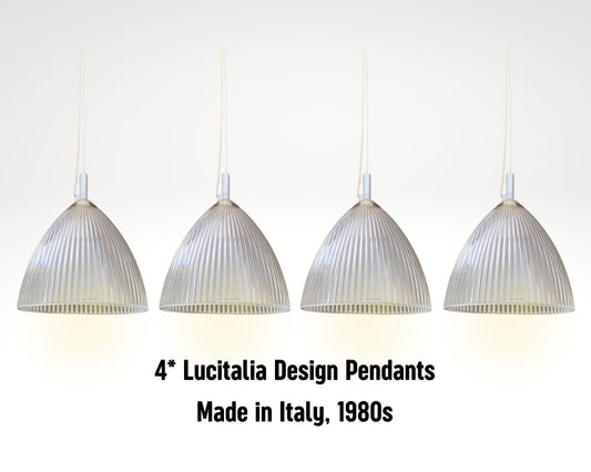 Vintage Stresa Pendant Lamps by Asahara Shigeaki for Lucitalia | Vintage Ceiling Light Made in Italy | 4 Available | Mid Century Modern 80s - FancyVintage.nl -