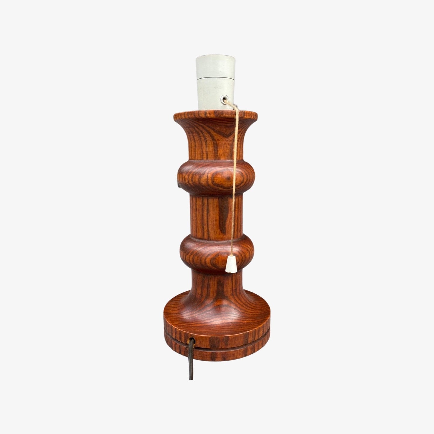 Wooden Vintage Lamp Base 1960s | Vintage Table Lamp | Vintage Night Light | Dark Wood | Retro Table Lamp | Mid Century Modern Table Lamp - FancyVintage.nl -