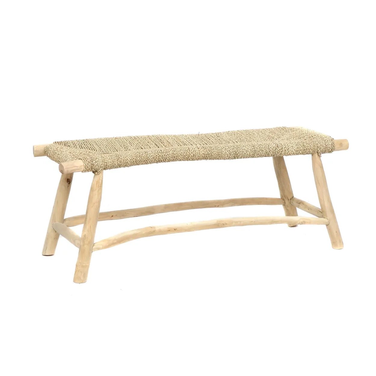 The Porto Seagrass Bench - Natural - L - FancyVintage.nl -